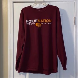 Virginia Tech Hokie nation 2016 maroon long sleeve